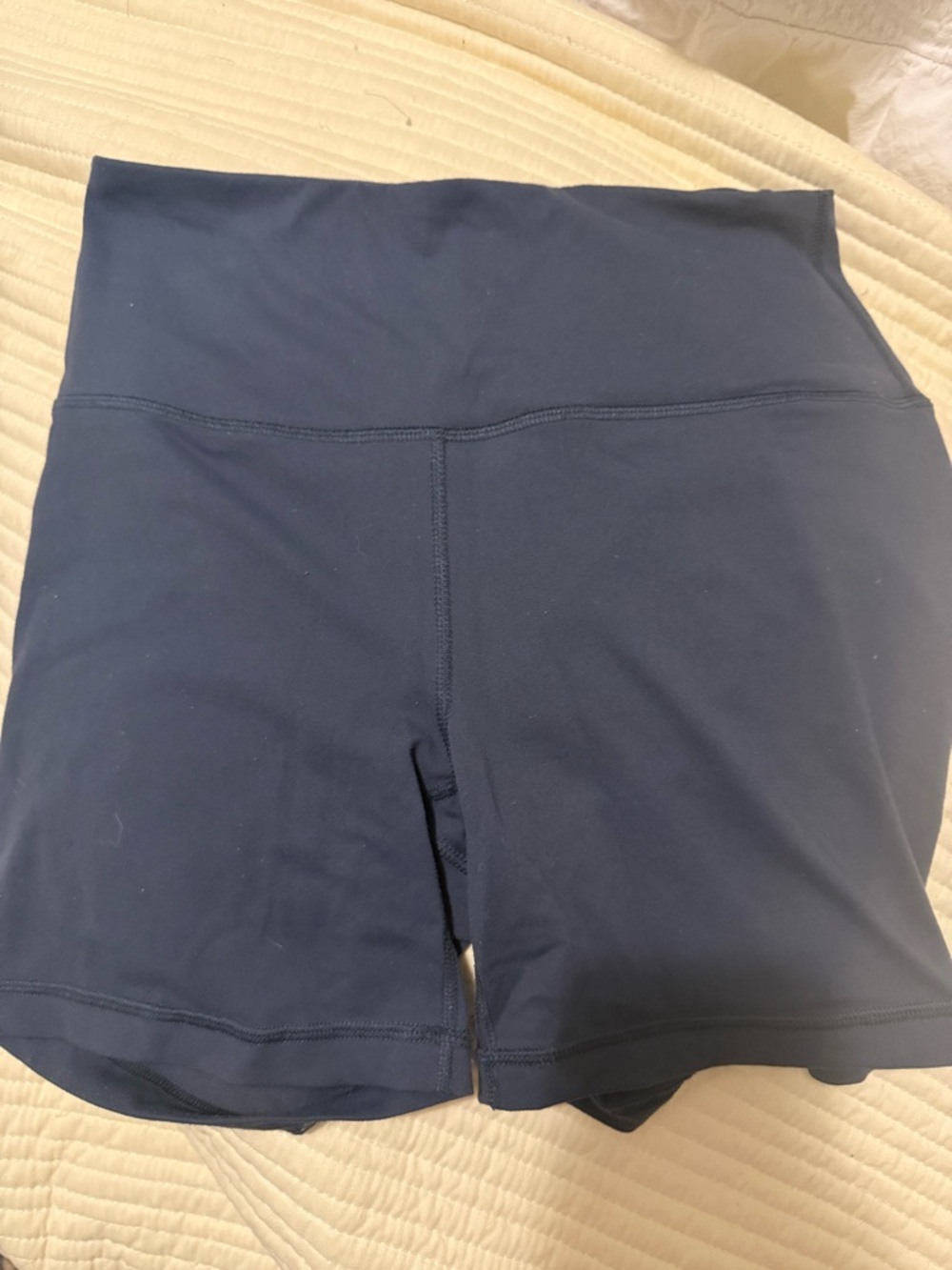 90 Degree By Reflex Navy High-Waist Bike Shorts